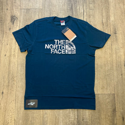 The North Face Woodcut T-Shirt - Navy - M
