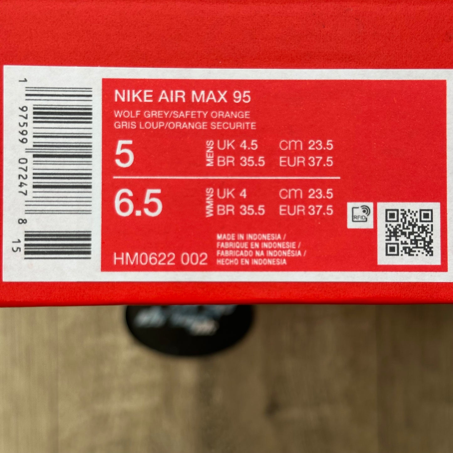 Nike Air Max 95 - Safety Orange - UK 4.5